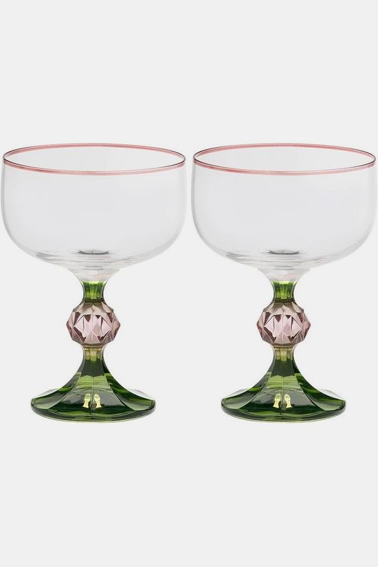 Anna+Nina Vaisselle Evy Cocktail Glass Set Of 2 Multicolour