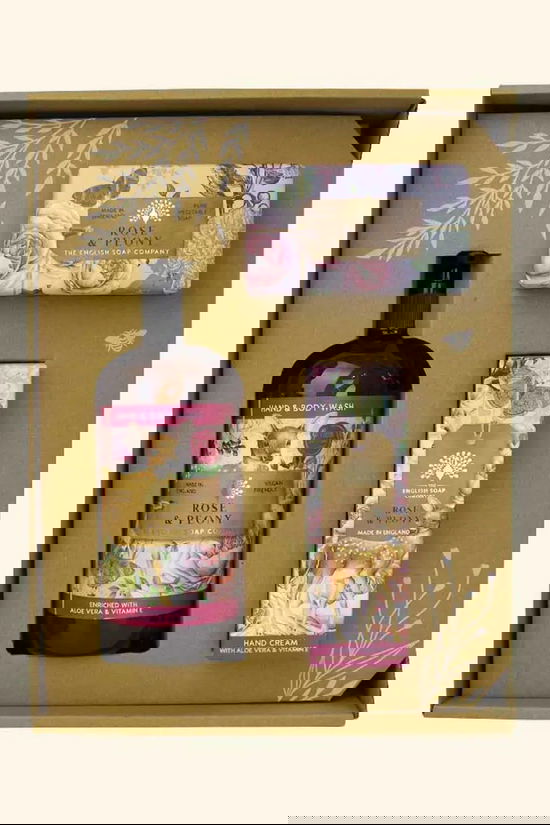 THE ENGLISH SOAP COMPANY Savon Hand & Soap - Gift Set - Rose & Peony Geen
