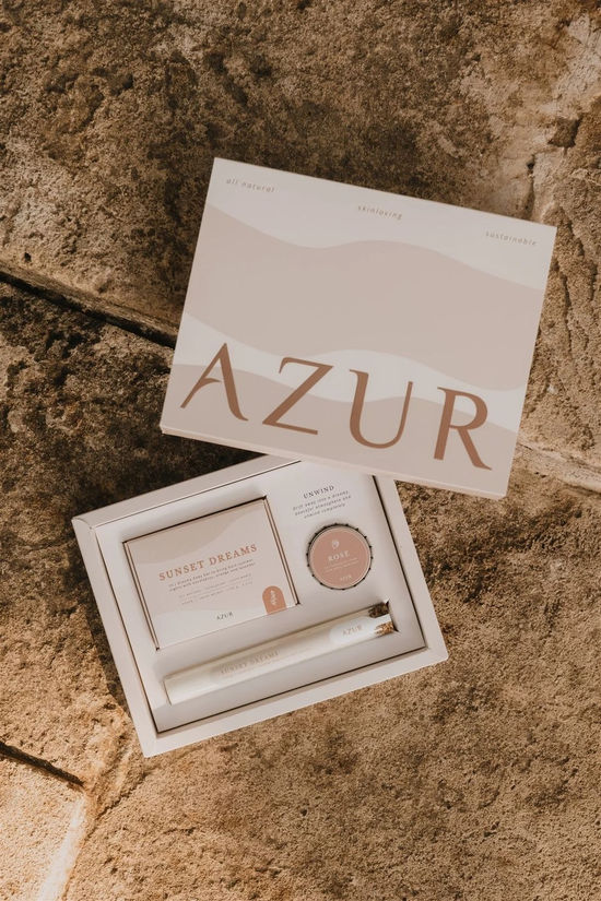 AZUR NATURAL BODYCARE Zeep/Scrub Gift Set Unwind Geen