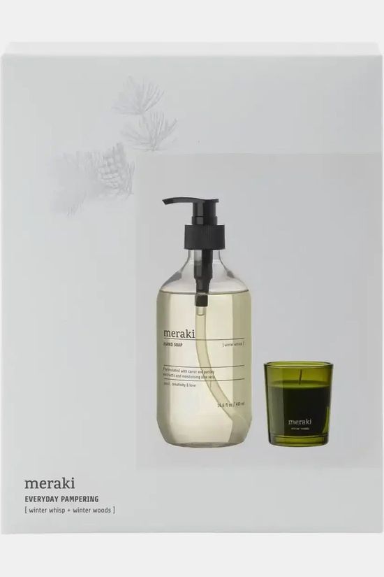 Meraki Savon/Scrub Gift Box, Winter Whisp Hand Soap & Winter Woods Candle, 490|60 Ml|G None