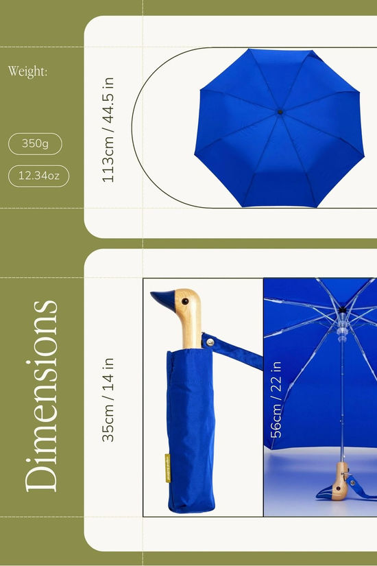 Original Duckhead Accessoire Textiles Compact Duck Umbrella Royal Blue