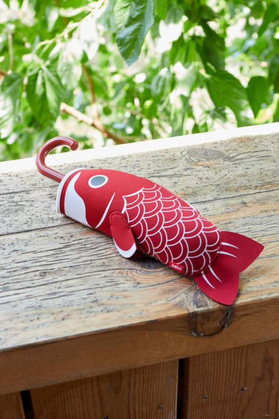 Balvi Textiel Accessoire Umbrella Koi Fish Red With Cover Nylon Multicolor