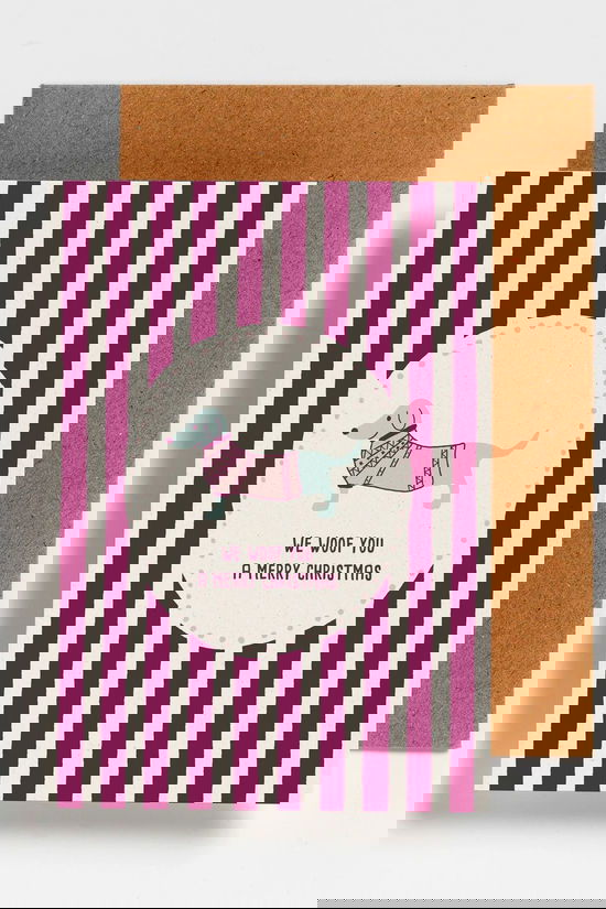 HELLO AUGUST Kerst Accessoire - We Woof You A Merry Christmas Geen