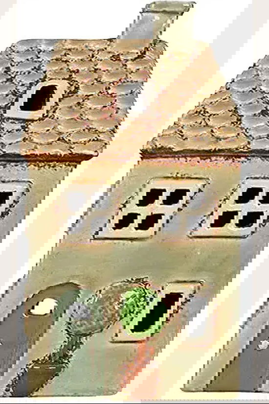 DET GAMLE APOTEK A/S Bougeoir Blue House For T- Light, H 13,5Cm, W 12Cm, D 7Cm, Blue