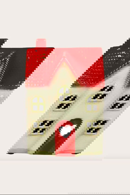 DET GAMLE APOTEK A/S Bougeoir Beige House For T- Light, H 15Cm, W 10Cm, D 8Cm, C Beige