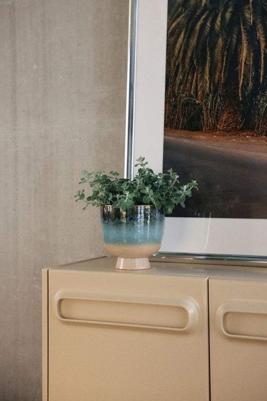 HKLiving Cache Pot Retro Flower Pot Lagoon Lagoon