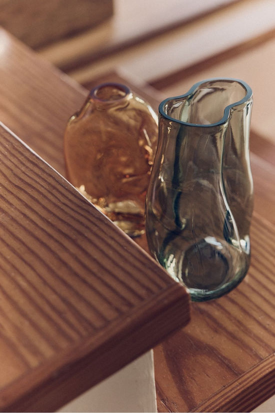 HKLiving Vase Gleam Glass Vase, Olive Olive