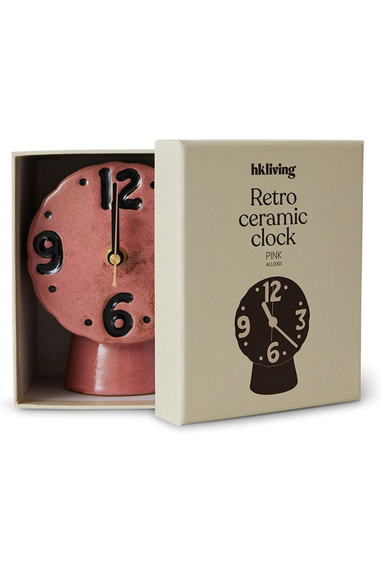 HKLiving Accessoire De Maison Retro Ceramic Clock Pink