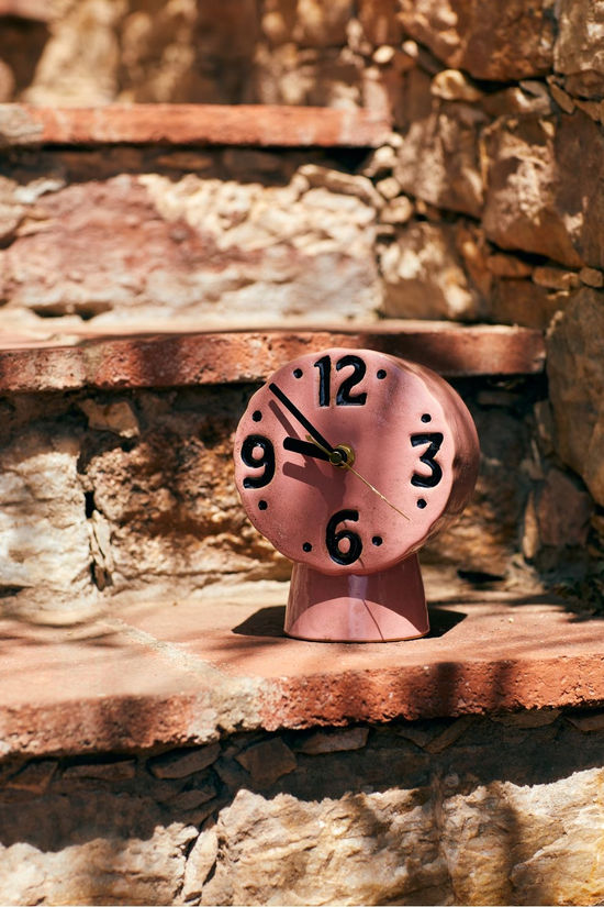 HKLiving Accessoire De Maison Retro Ceramic Clock Pink