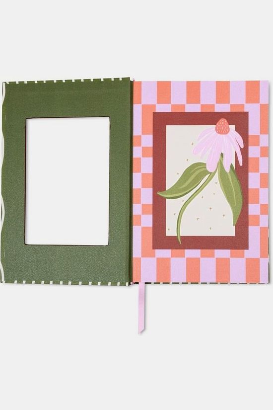 Designwork Ink Agenda Framed Floral Journal - Coneflower Green/Assorted / Mixed