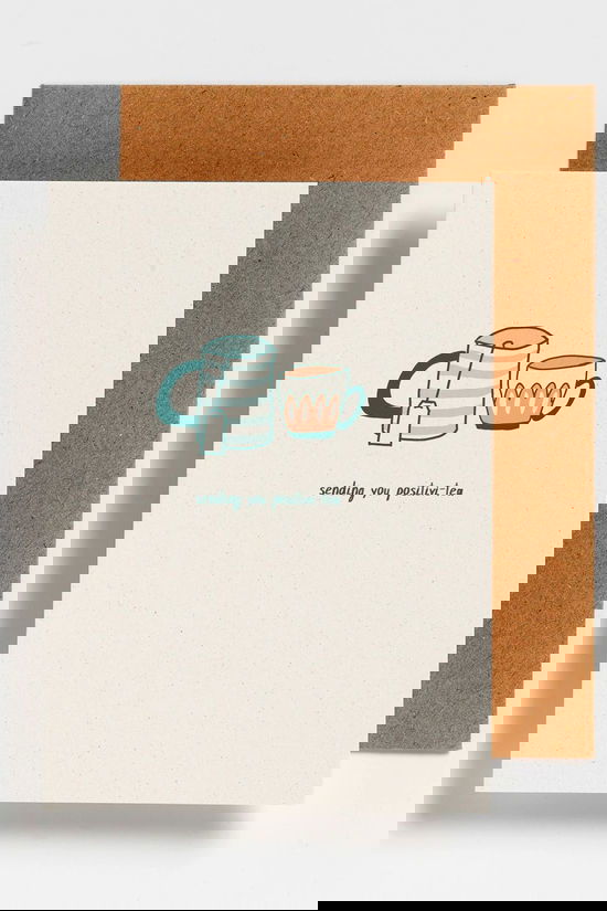 HELLO AUGUST Wenskaart - Sending You Positivi-Tea Geen