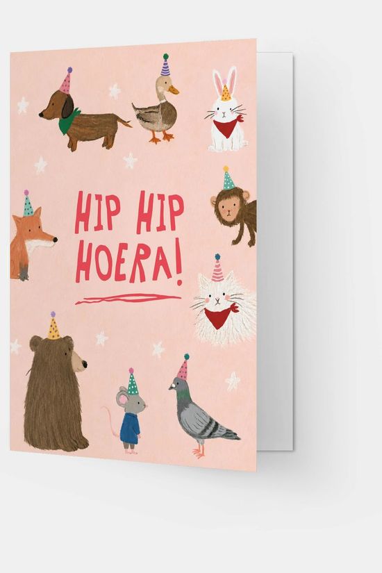 Kaart Blanche Carte De Voeux Tiny Party Hats None