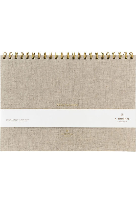 A-JOURNAL Carnet De Notes Deskplanner Linen Geen