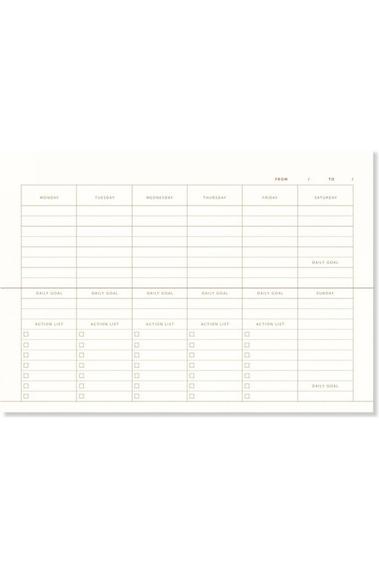 A-JOURNAL Carnet De Notes Deskplanner Linen Geen