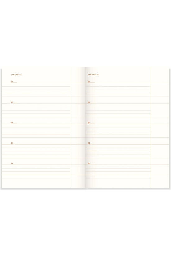 A-JOURNAL Notitieboek One Line A Day Linen Beige Beige