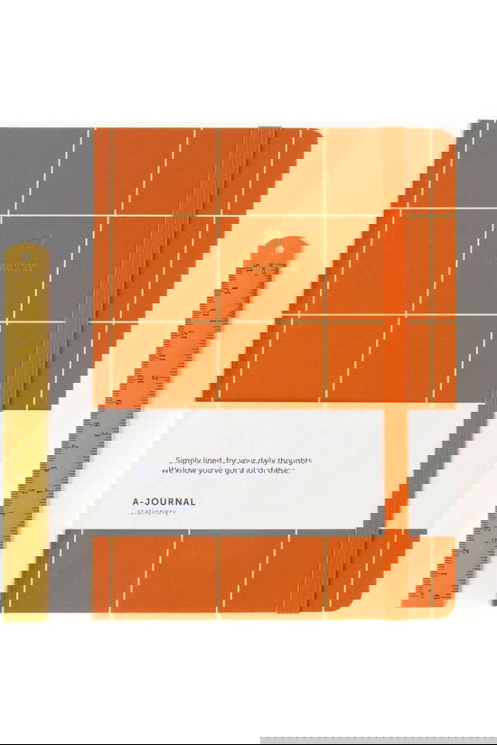 A-JOURNAL Notitieboek Notebook Checkered Terracotta Terracotta