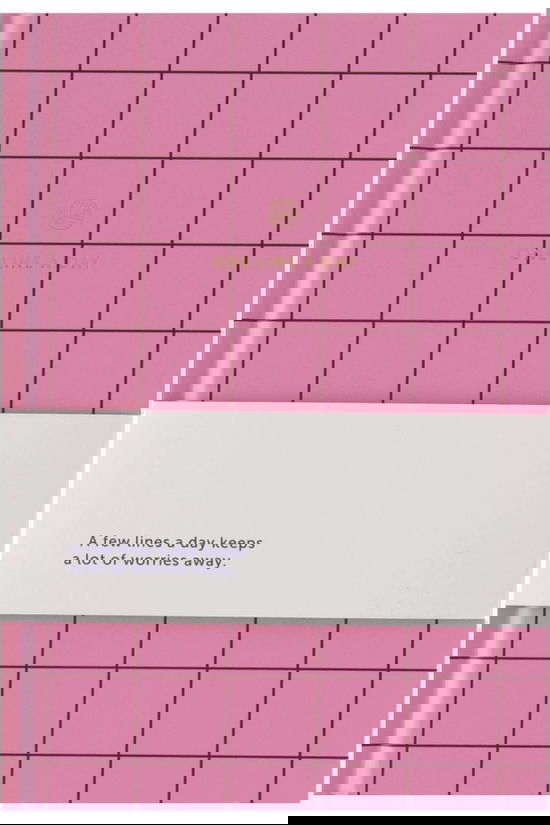A-JOURNAL Notitieboek One Line A Day Pink Checkered Pink