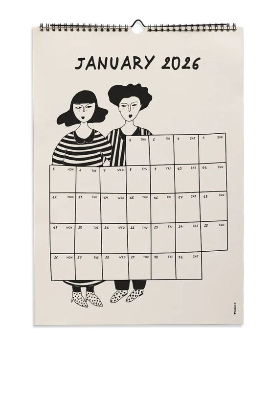 HELEN B Carnet De Notes Yearly Calendar 2026 Geen