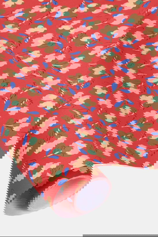 OLE Papierwaren Kadopapier Flowers Barn Red