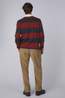Patagonia Polo M'S L/S Rugby Wide Stripe: Rusty Red