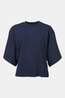 With Black T-Shirt Capri Oversized Midnight Blue