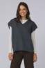 With Black Trui Cooperipover Dark Grey Melange