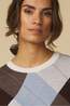 Selected Trui Slwthea Argyle Egret Pattern:Cashmere Blue+Demitasse+Delicioso Me