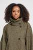 Ichi Manteau Gaziva Dusky Green Melange