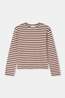 Boii Studios T-Shirt Nete Stripe Off White/Bordeaux