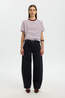 Selected T-Shirt Essential Stripedoxy Tawny Port Stripes:Bright White - Thin