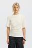 Selected T-Shirt Slwoline Light Twist Tee Egret
