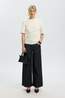 Selected T-Shirt Slwoline Light Twist Tee Egret