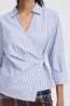 B.Young Chemise Hene Wrap Chambray Blue Stripe
