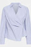 B.Young Chemise Hene Wrap Chambray Blue Stripe