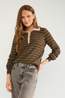 Numph Trui Lucinda Stripe Black Coffee