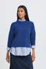 B.Young Trui Omea Crew Blue Depths Melange