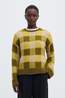 Selected Trui Slwlulu Loose Check Avocado Oil Checks:Fir Green And Birch