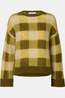 Selected Trui Slwlulu Loose Check Avocado Oil Checks:Fir Green And Birch