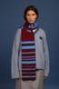 Figurati Sjaal Cavallo Dark Brown, Blue, Yellow, Pink, Red, Green