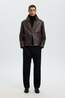 Selected Veste Slmscott Leather Jkt Demitasse