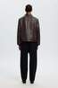 Selected Veste Slmscott Leather Jkt Demitasse