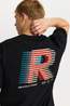 Revolution T-Shirt 1459 Lin Black-Melange
