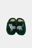 WD Lifestyle Pantoufles Cat-Patterned Slippers. Size S/M. Geen
