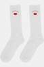 ATELIER PISTACHE Chaussettes Glitter Socks Un Bacio - Women Size 36-40 white/red
