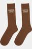 ATELIER PISTACHE Chaussettes Glitter Socks Coffee Lover - Women Size 36-40 brown/white