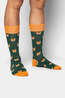 DillySocks Sokken Fossiled Fox dark green/orange