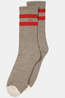 Alfredo Gonzales Chaussettes Athletic Smiley Stripes  Tobacco Tobacco