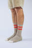 Alfredo Gonzales Chaussettes Athletic Smiley Stripes  Tobacco Tobacco