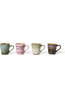 HKLiving Ustensiles De Boissons 70S Ceramics: Espresso Mugs Brutalism Set Of 4 Brutalism