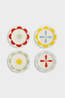 &KLEVERING Servies Plate Folk Small Set Of 4 Multicolour